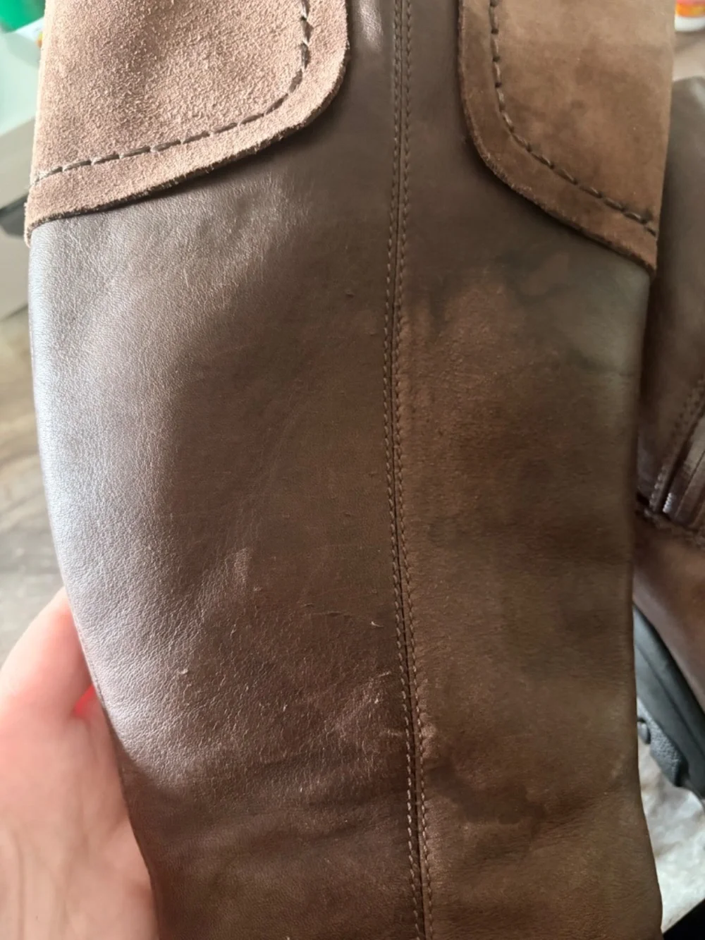 Keen Laken Tall Brown Leather Boots Side Zip Waterproof 7